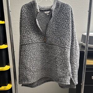 Time and Tru Black and White Women's Cowl Sweater